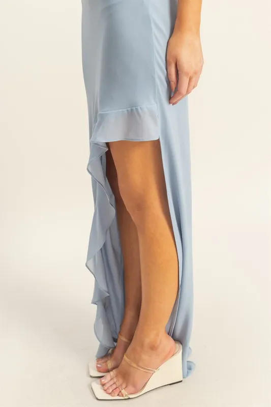 Chiffon-Ruffle-Trim-Midi-Dress-Dusty-Blue-4