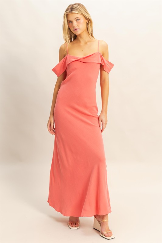 Flattering Fit Cami Maxi Dress - Pink