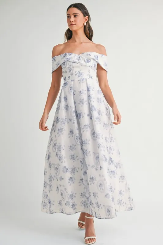 Floral-Printed-Off-Shoulder-Maxi-Dress-Blue-2