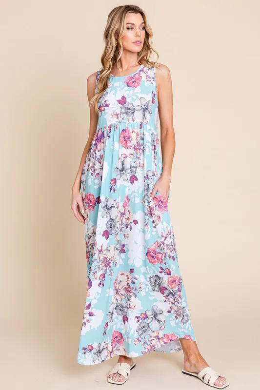 Floral-Round-Neck-Sleeveless-Maxi-Dress-with-Pockets-Pastel-Blue-2