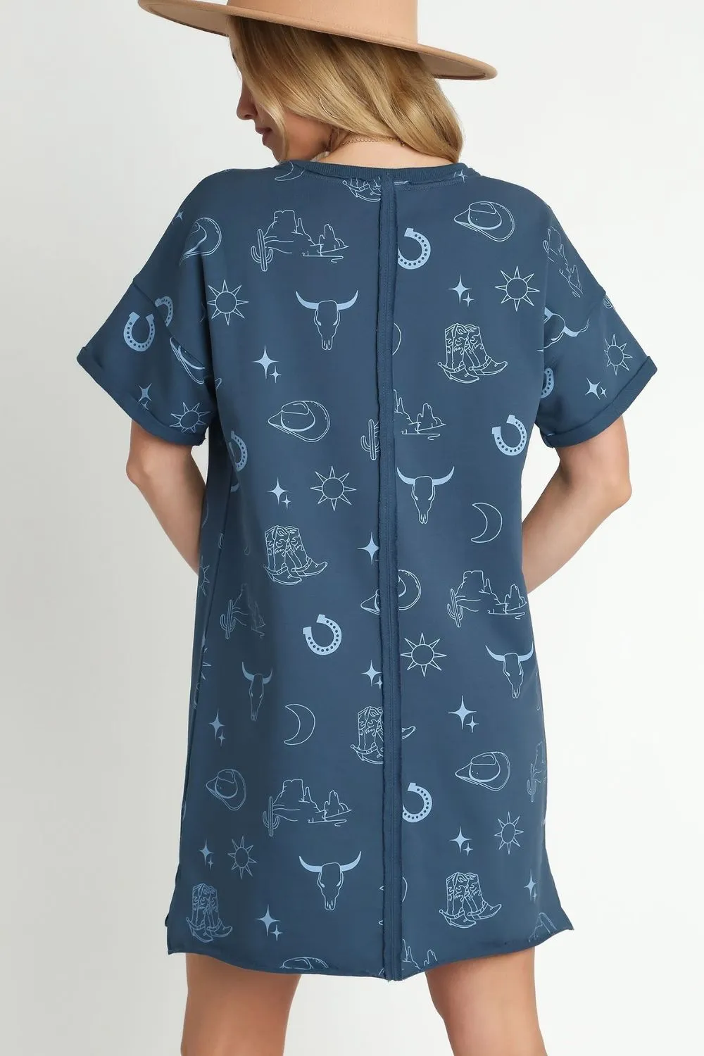 Full-Size-French-Terry-Short-Sleeve-Round-Neck-Dress-Plus-Size-Peacock-Blue-2