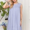 Loose Textured Babydoll Dress - Peri