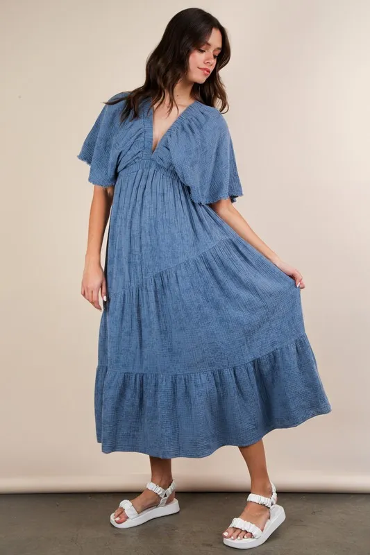 Mineral-Washed-Elastic-Neck-Detail-Midi-Dress-Denim-1