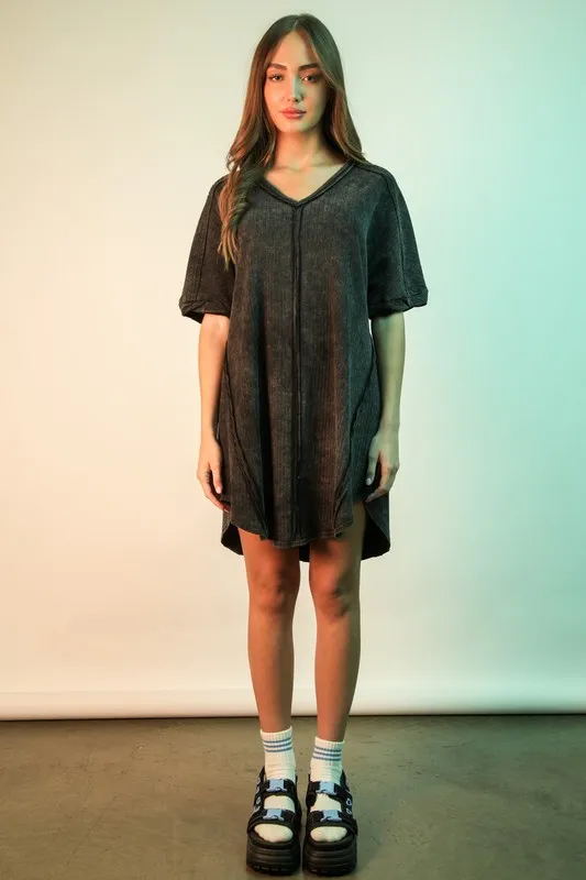 Mineral-Washed-Ribbed-Knit-Mini-Dress-Black-4