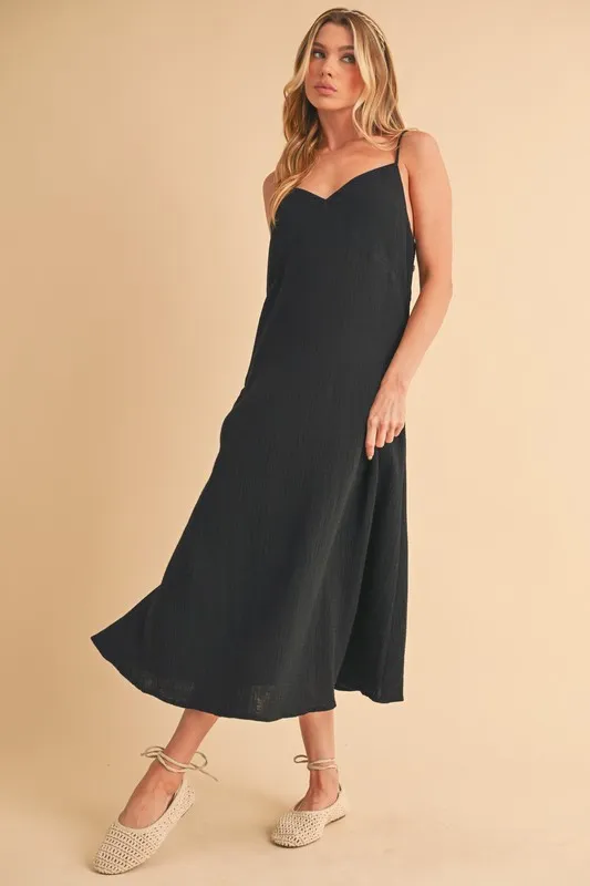 Side-Button-Midi-Cami-Dress-Black-2
