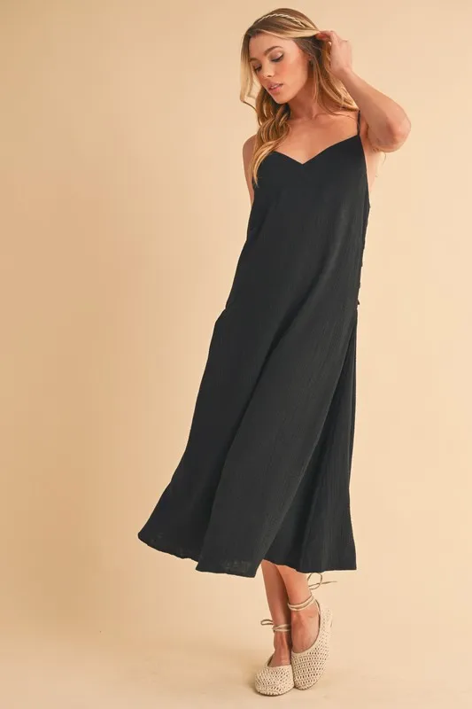 Side-Button-Midi-Cami-Dress-Black-3