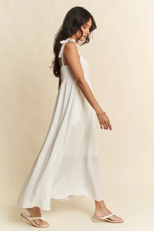 Smocked-Sleeveless-Maxi-Cami-Dress-White-3