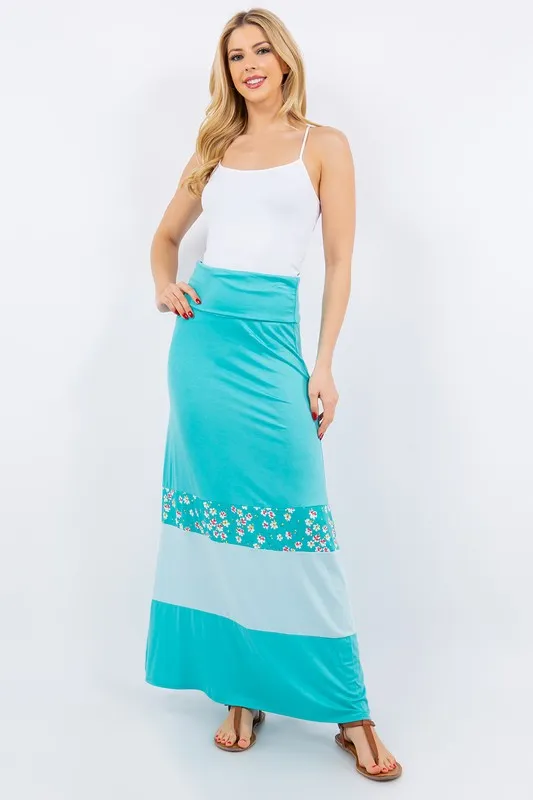 Full-Size-Color-Block-Tube-Maxi-Dress-Plus-Size-Teal-4