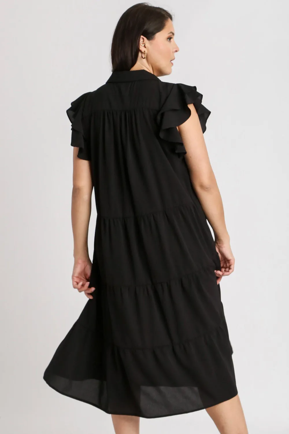 Full-Size-Johnny-Collar-Ruffle-Cap-Sleeve-Tiered-Dress-Plus-Size-Black-4