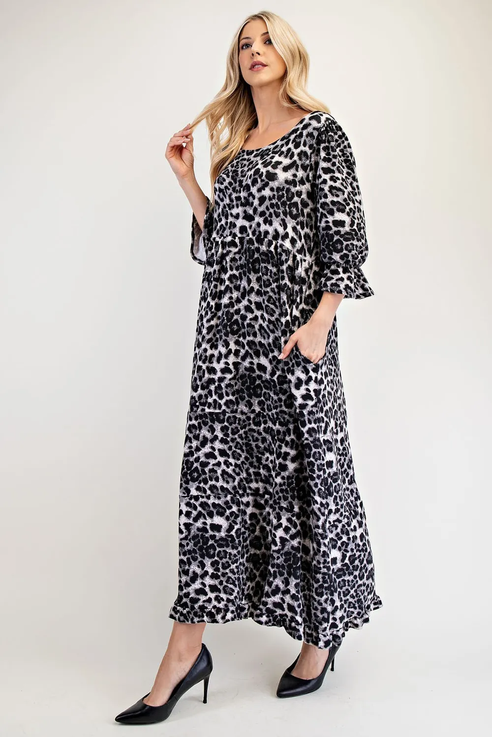 Full-Size-Leopard-Round-Neck-Flounce-Sleeve-Dress-Grey-Leopard-3