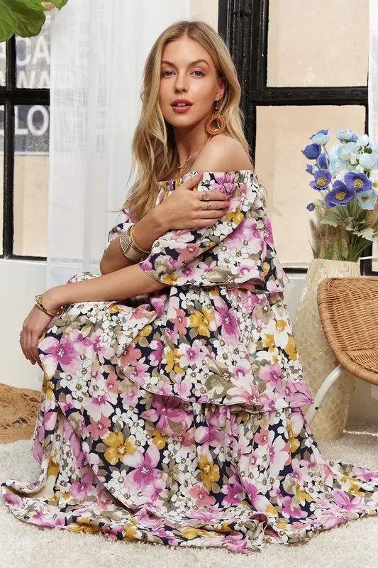 Layered-Floral-Off-Shoulder-Short-Sleeve-Maxi-Dress-Mauve-3