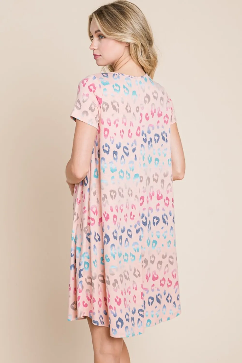 Leopard-Round-Neck-Short-Sleeve-Dress-Blush-2