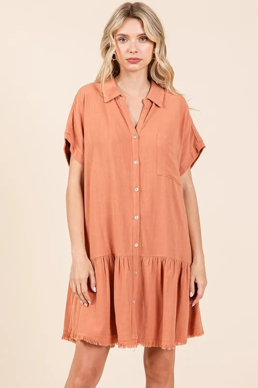 Linen-Blend-Button-Down-Shirt-Mini-Dress-Ginger-2