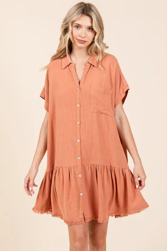 Linen-Blend-Button-Down-Shirt-Mini-Dress-Ginger-3