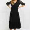 Lovely Lace Full Size Tiered Dress - Black