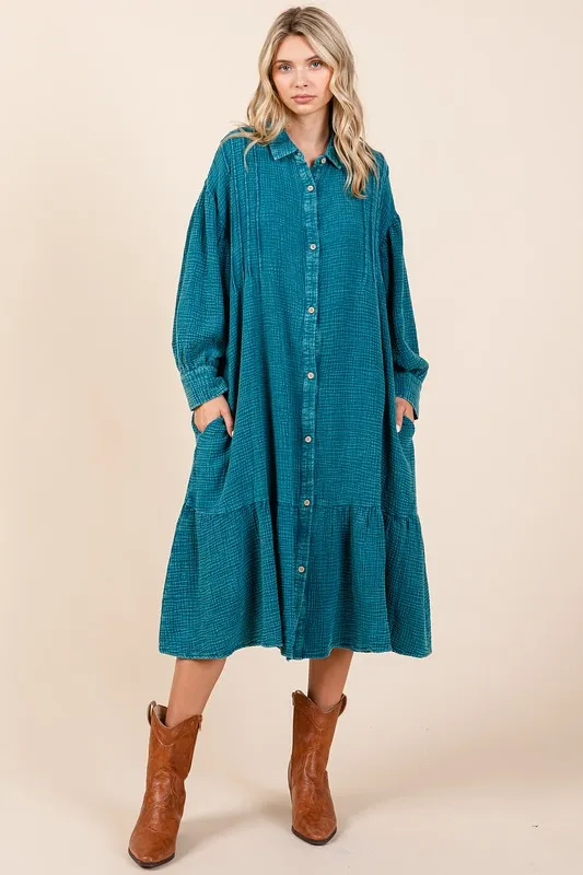 Mineral-Wash-Cotton-Gauze-Ruffle-Midi-Shirt-Dress-Topaz-Blue-3