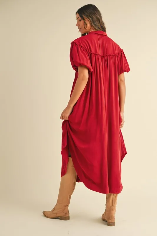 Mineral-Washed-Button-Down-Puff-Sleeve-Shirt-Dress-Deep-Red-3