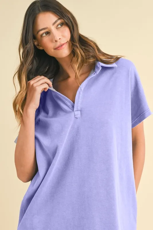 Mineral-Washed-Johnny-Collar-Short-Sleeve-Dress-Blue-Purple-3