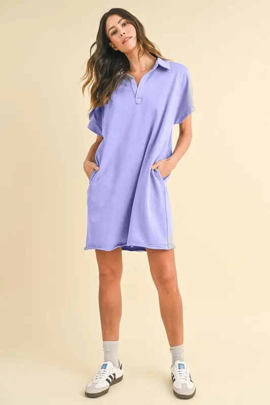 Mineral-Washed-Johnny-Collar-Short-Sleeve-Dress-Blue-Purple-4