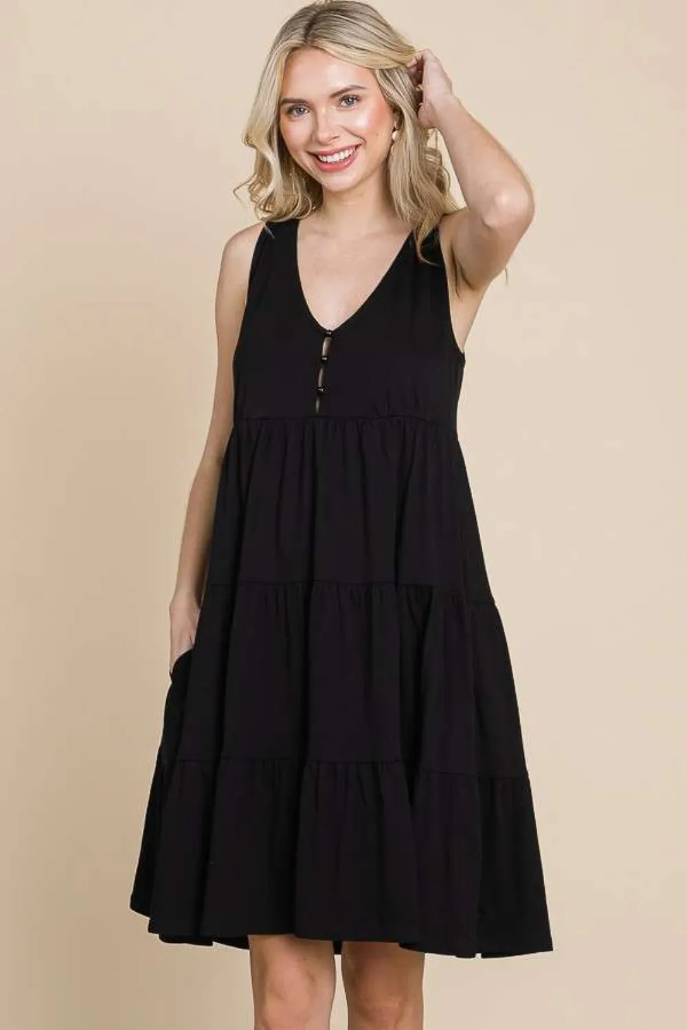 Racerback-Tiered-Tank-Dress-Black-4