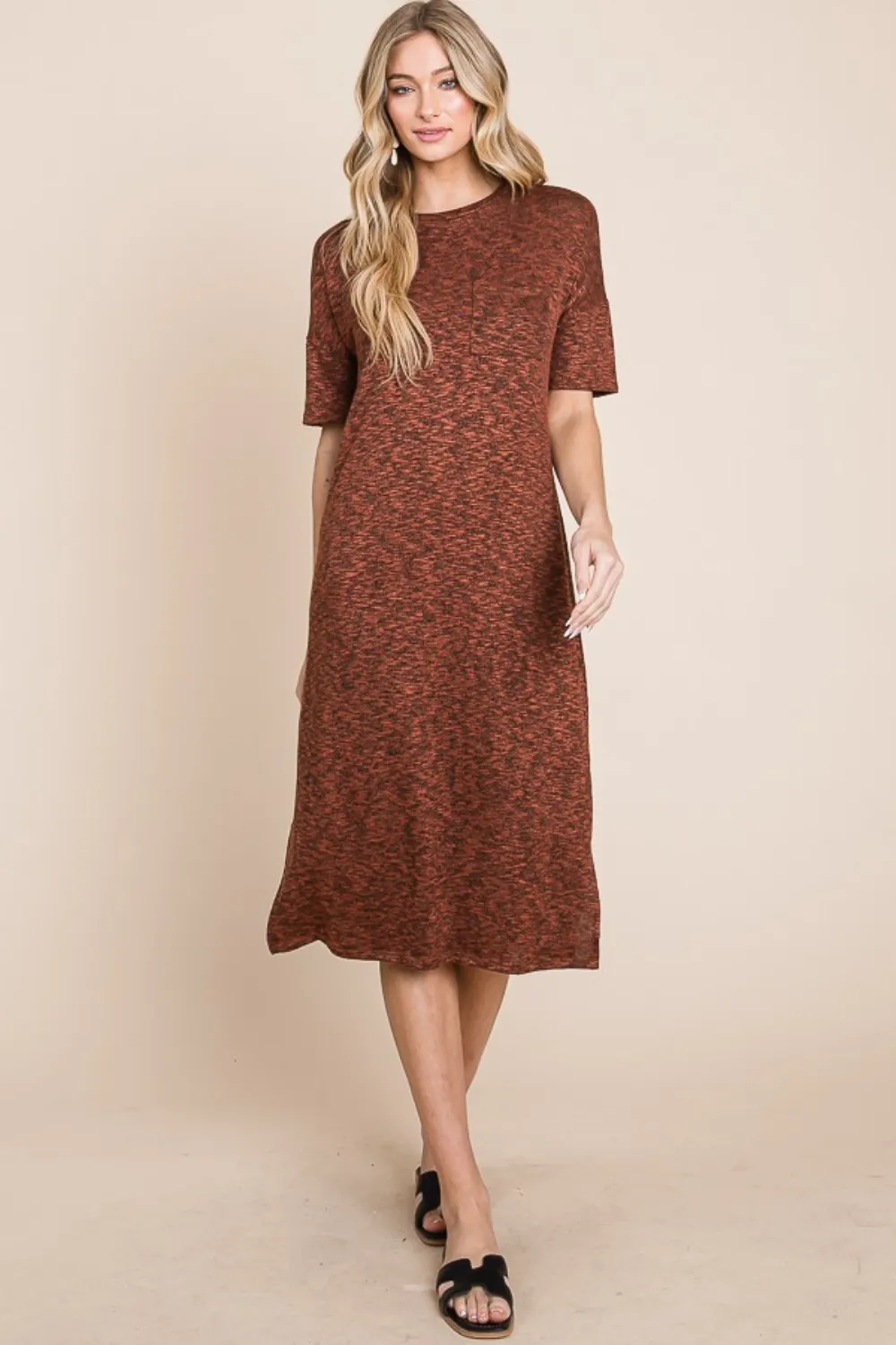 Round-Neck-Side-Slit-Midi-Dress-Rust-1