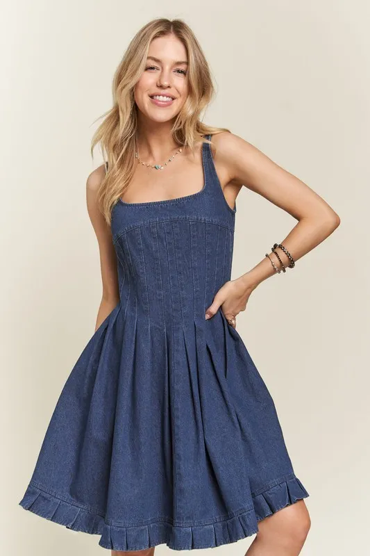 Smocked-Back-Square-Neck-Denim-Dress-Denim-Blue-3