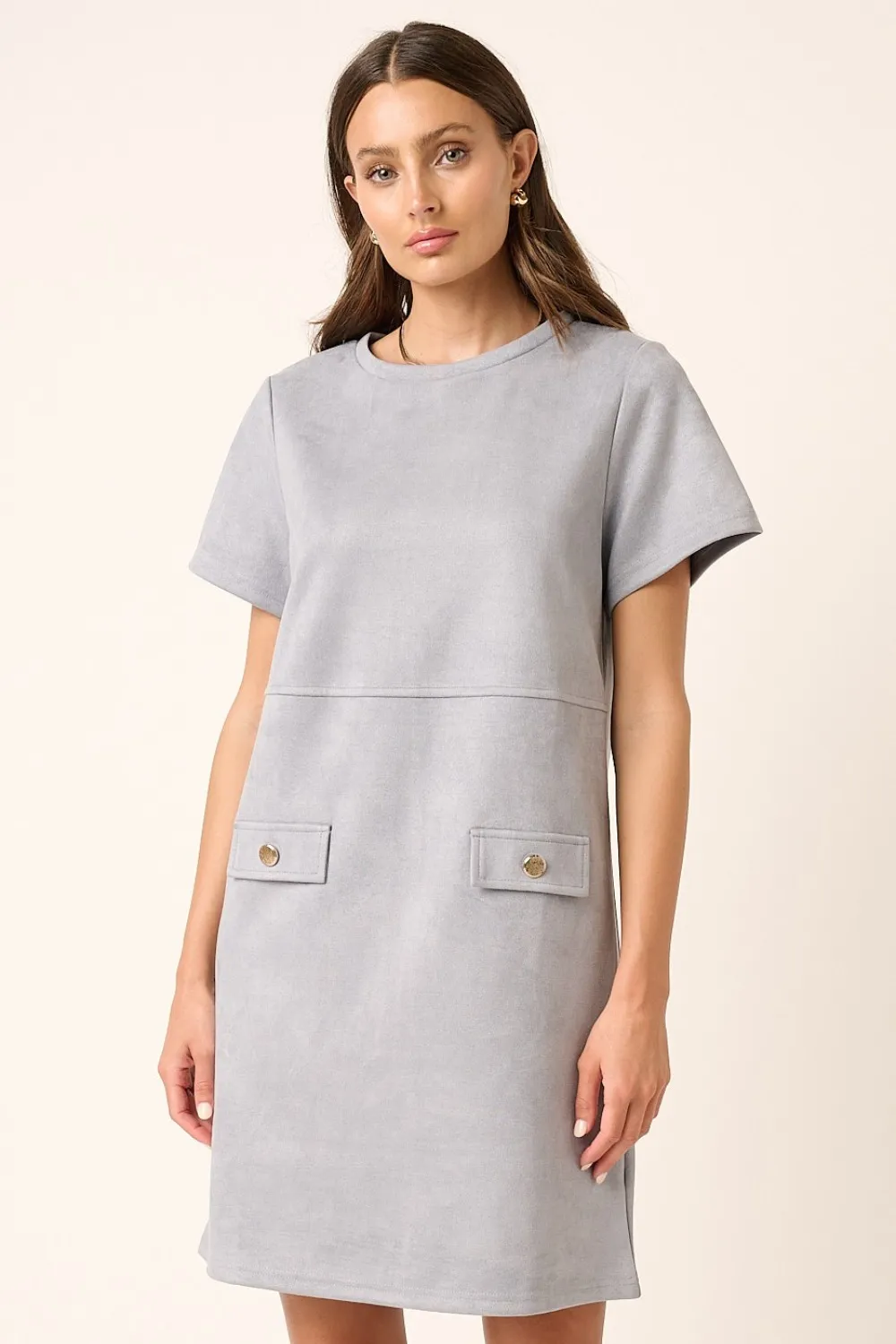 Suede-Short-Sleeve-Mini-Dress-Dusty-Blue-1