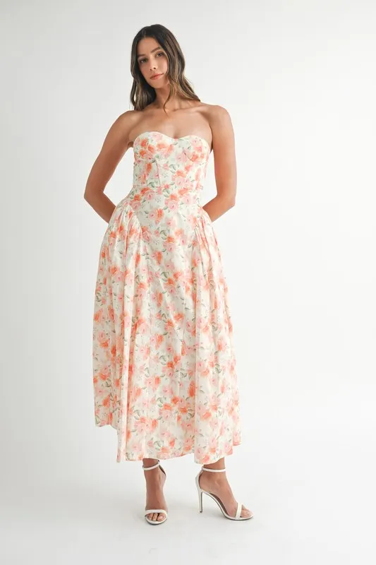Sweetheart-Neckline-Floral-Printed-Midi-Dress-Orange-3