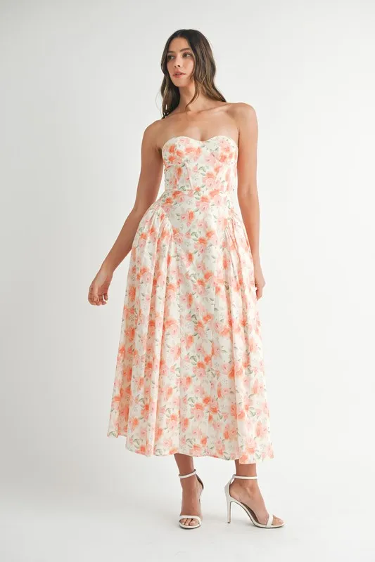 Sweetheart-Neckline-Floral-Printed-Midi-Dress-Orange-4
