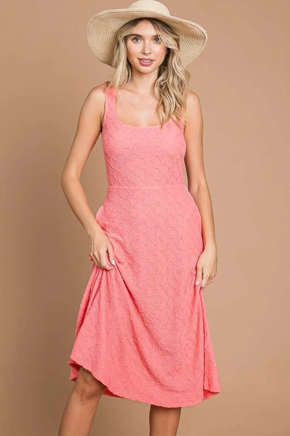 Texture-Square-Neck-Tank-Dress-with-Pockets-Happypink-4