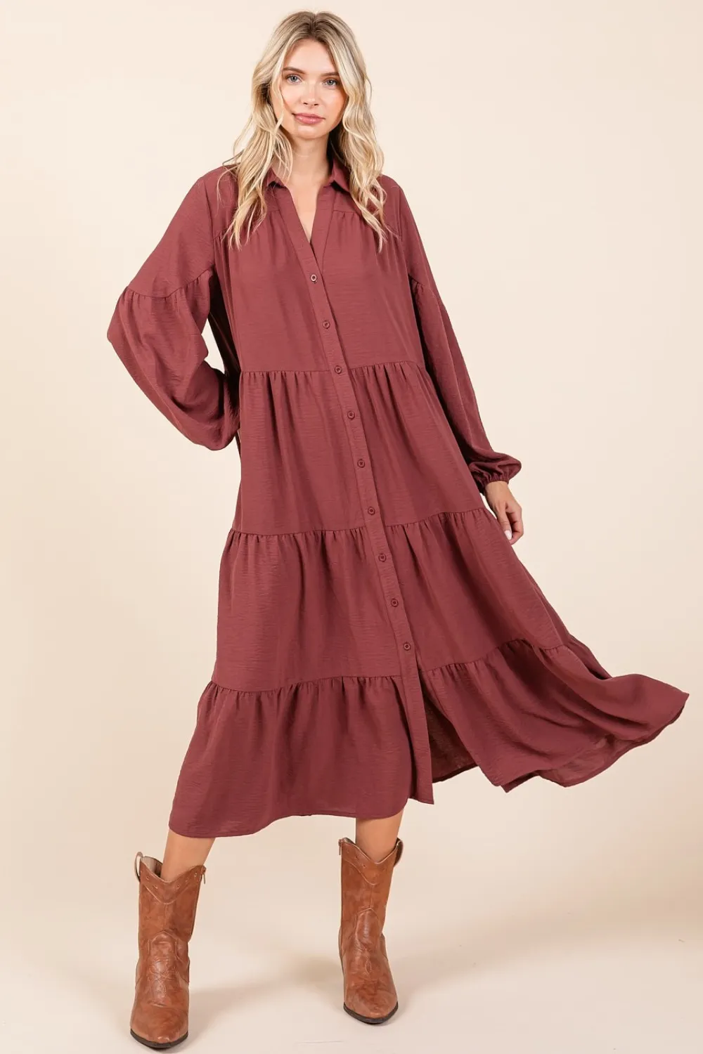 Tiered-Button-Down-Long-Sleeve-Midi-Dress-Sienna-3